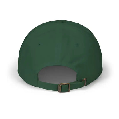 Green baseball cap from Floral Peace Sign Baseball Caps collection featuring floral design