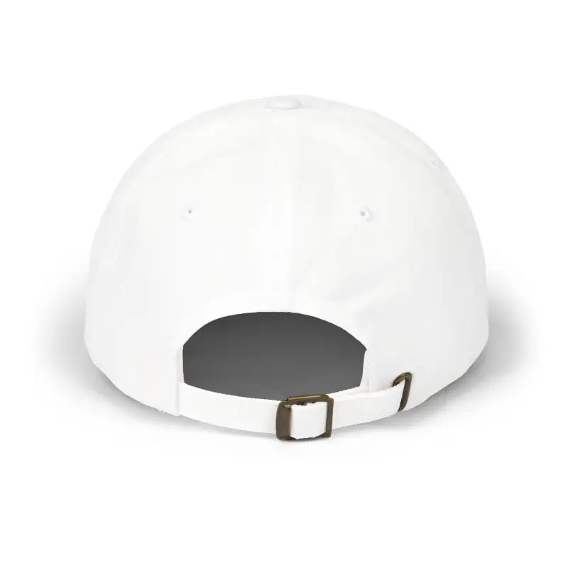 White baseball cap from Floral Peace Sign Baseball Caps collection featuring floral design