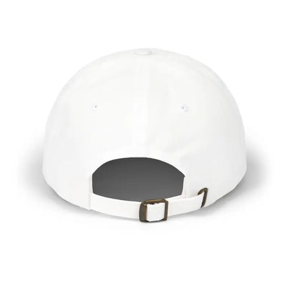 White baseball cap from Floral Peace Sign Baseball Caps collection featuring floral design