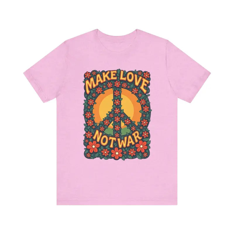 Pink Retro Peace Sign T-Shirt ideal for casual and activist wear