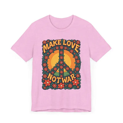 Pink Retro Peace Sign T-Shirt ideal for casual and activist wear