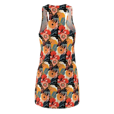 Floral-patterned racerback dress perfect for summer parties and stylish outings