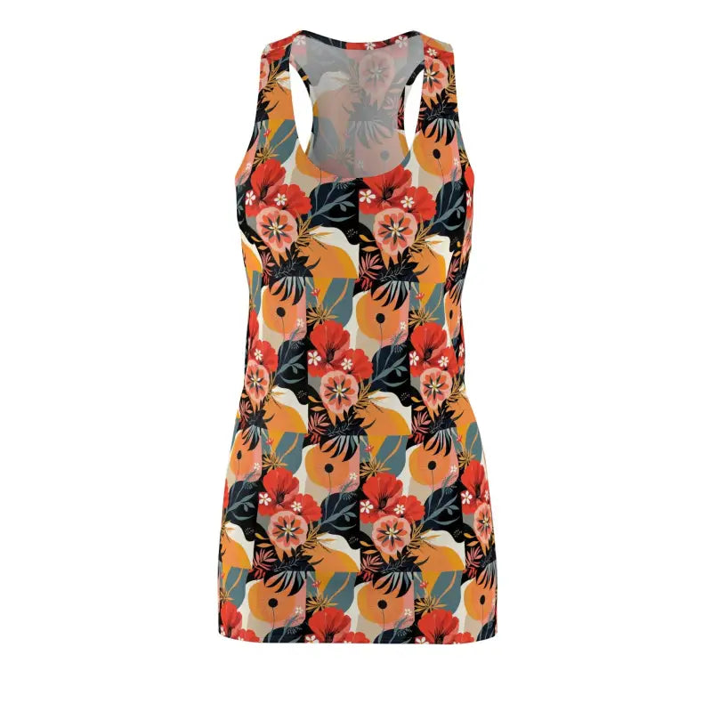 Floral patterned racerback dress perfect for summer parties and outdoor events