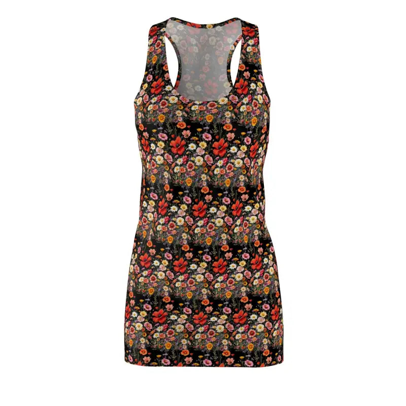Floral Print Racerback Tank Dress featuring a vibrant floral design and stylish silhouette