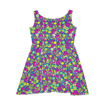 Floral Print Skater Dress for Spring Celebrations featuring a stylish sleeveless design
