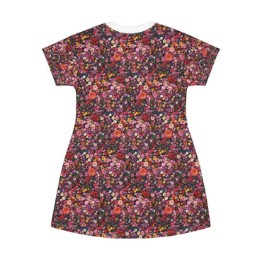 Floral Print T Shirt Dress Casual Summer Style for Women in vibrant floral design