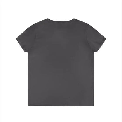 Gray short-sleeved Gansett Design Retro Sunrise V Neck T-Shirt for women