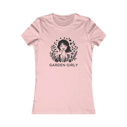 Pink Garden Girly Women’s T Shirt design for nature lovers displayed prominently