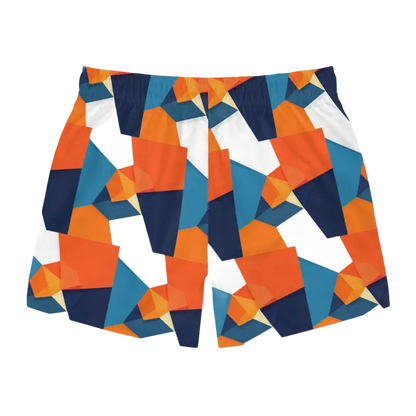 Geometric Patterned Swim Trunks featuring vibrant, stylish designs for summer wear