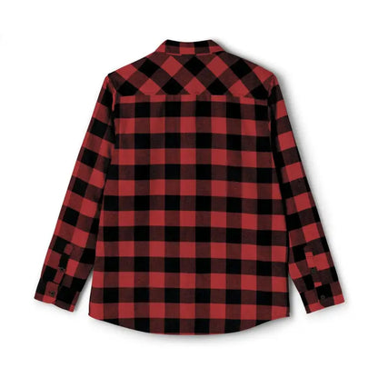 Red and black plaid flannel shirt showcased as Gray and Black Plaid Flannel Shirt