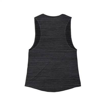 Sleeveless heather gray tank top featuring Block Island design for beach vibes
