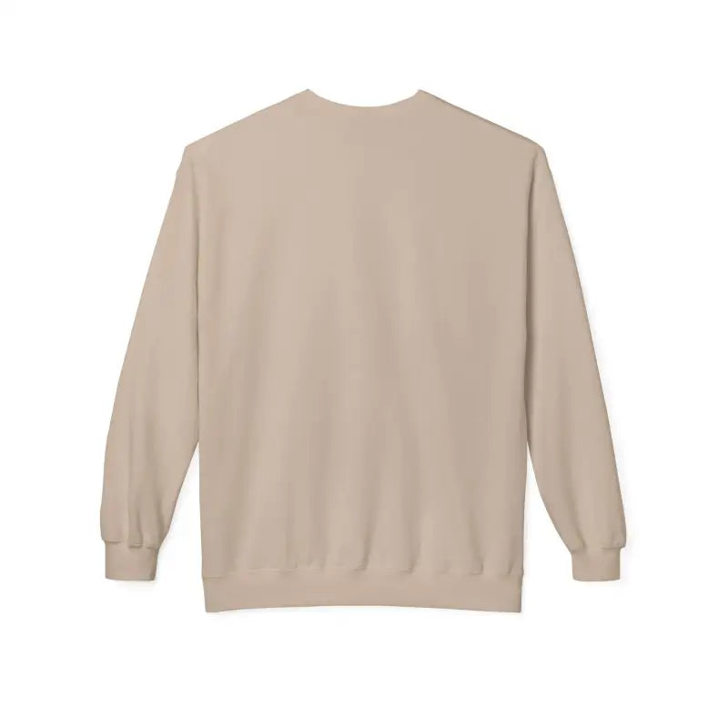 Beige crewneck sweatshirt featuring a compass design on the Gray Block Island Nautical Sweatshirt