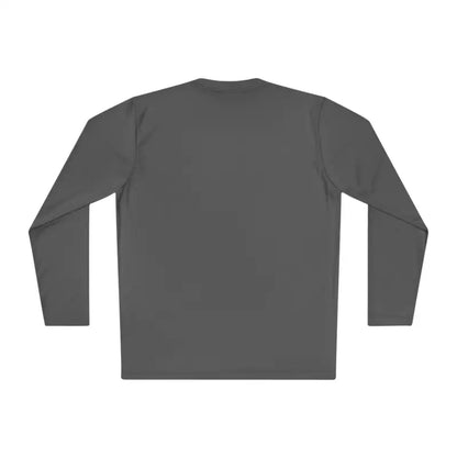 Gray long-sleeved shirt featuring American flag sailboat design for stylish wear