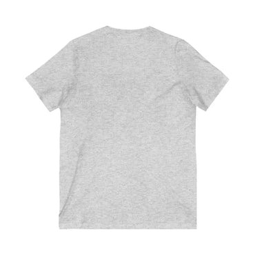 Gray V Neck Tee featuring a humorous design for neglectful plant parents