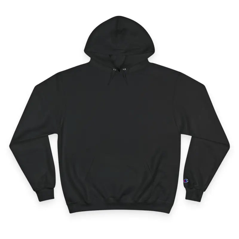 Black hooded sweatshirt with floral accents from Hooded Sweatshirt Collection