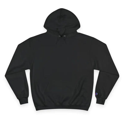 Black hooded sweatshirt with floral accents from Hooded Sweatshirt Collection