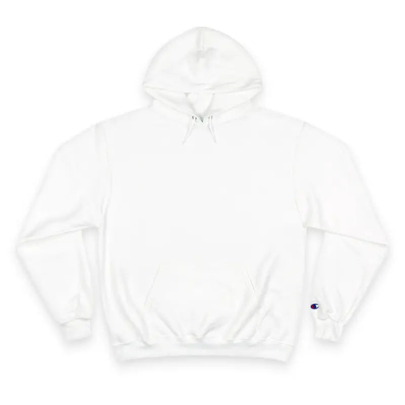 White hooded sweatshirt from the Hooded Sweatshirt Collection with floral accent detail
