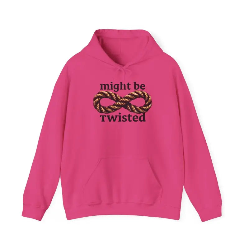 Pink Infinity Rope Hoodie Sweatshirt featuring a stylish rope infinity symbol design