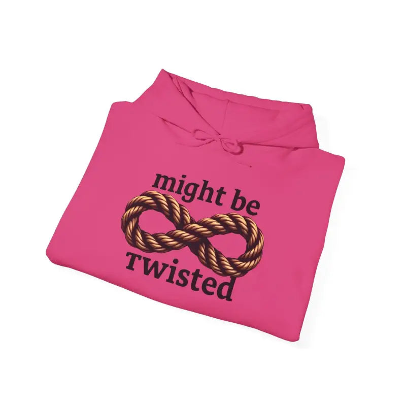 Folded pink hoodie from the Infinity Rope Hoodie Sweatshirt collection