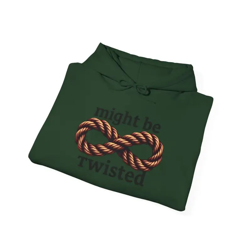 Folded green Infinity Rope Hoodie Sweatshirt showcasing its stylish design and fabric