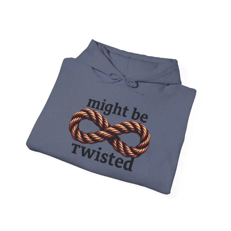 Folded blue hoodie from the Infinity Rope Hoodie Sweatshirt collection