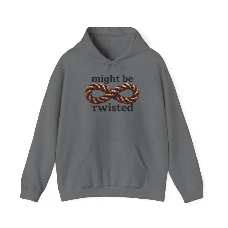 Gray Infinity Rope Hoodie Sweatshirt featuring an intricate infinity rope design