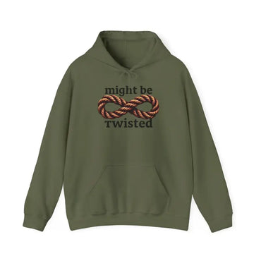 Olive green Infinity Rope Hoodie Sweatshirt for stylish and comfortable outfits