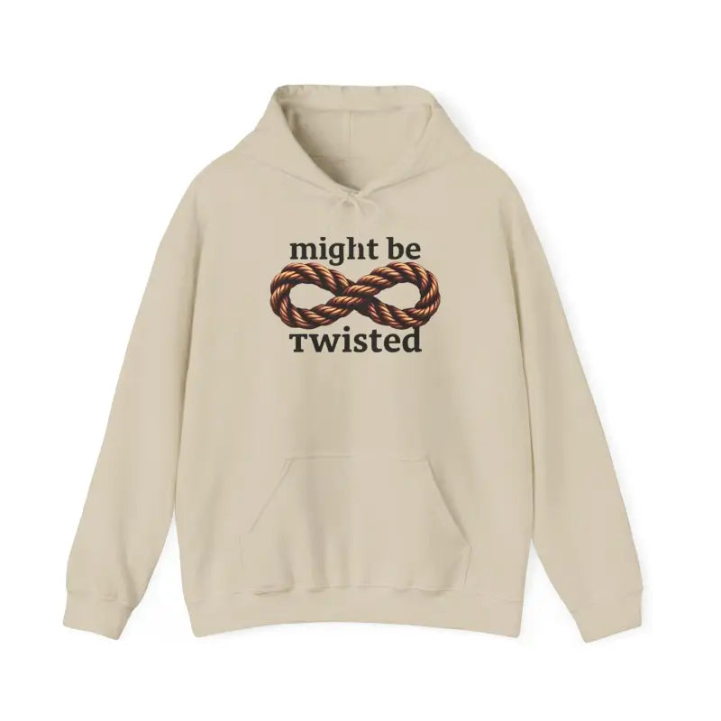 Beige Infinity Rope Hoodie Sweatshirt featuring a unique infinity rope design