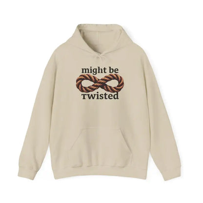 Beige Infinity Rope Hoodie Sweatshirt featuring a unique infinity rope design