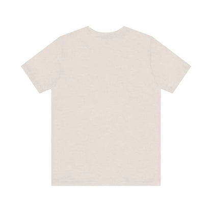 Plain beige t-shirt displayed as part of Life’s a Beach Unisex Tee Tropical Vacation Shirt