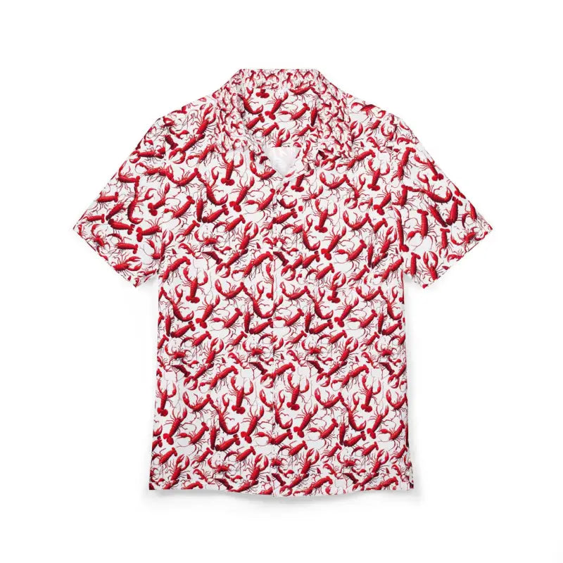 Lobster-patterned short-sleeved shirt from the Lobster Print Unisex Hawaiian collection