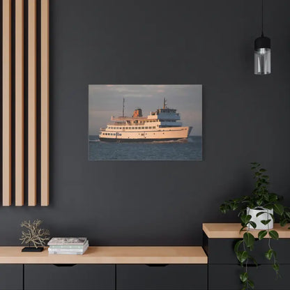 Ferry boat canvas print of M/V Anna C Block Island Ferry for ocean cruiser decor