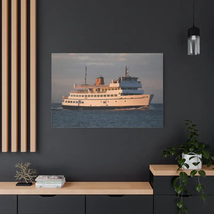 Ferry boat canvas print of M/V Anna C Block Island Ferry Ocean Cruiser Decor
