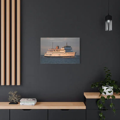Framed photograph of M/V Anna C Block Island Ferry for ocean cruiser decor