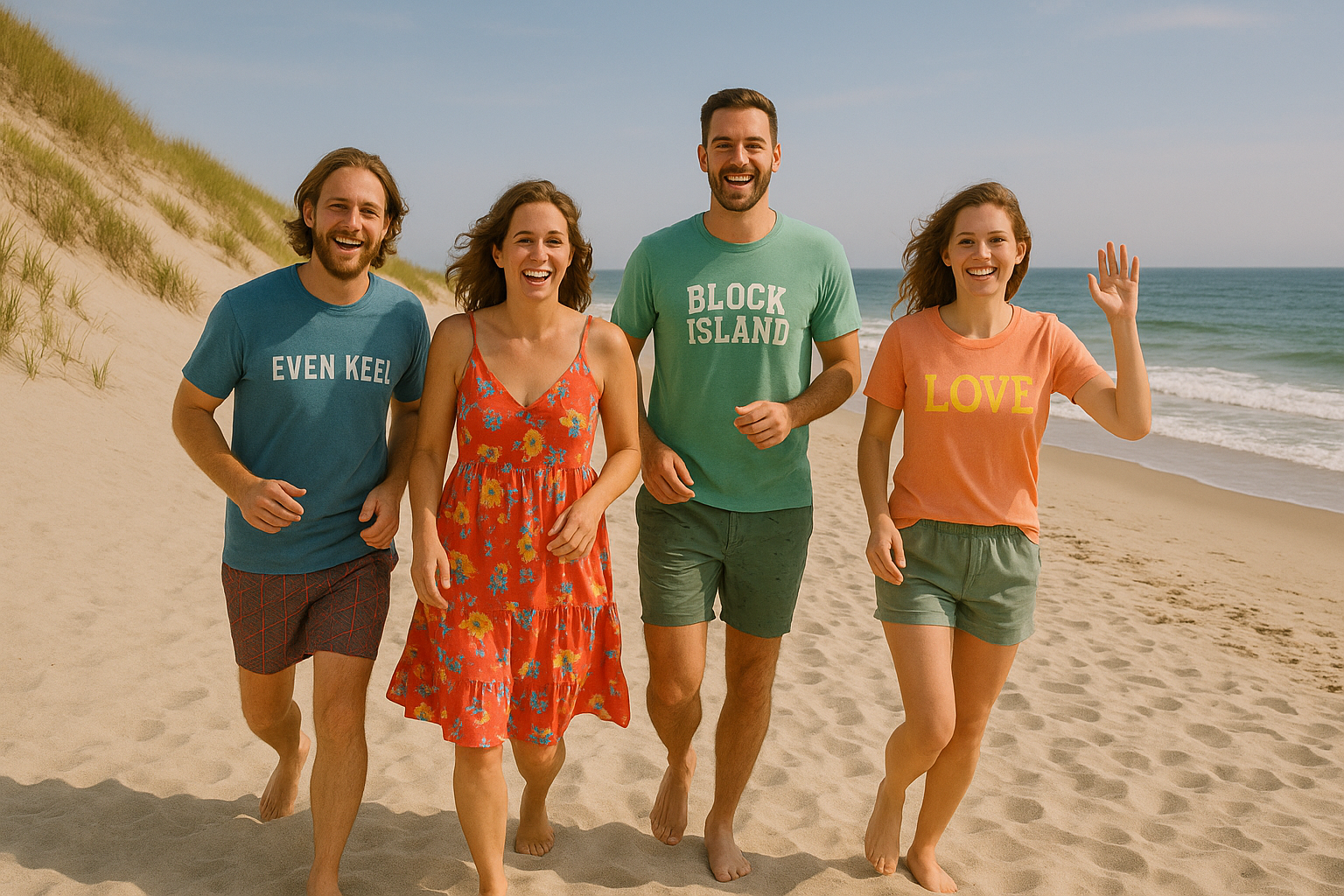 friends on beach