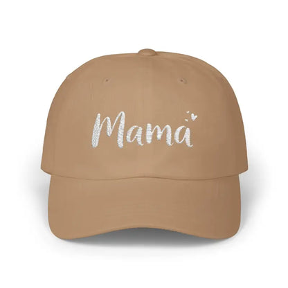 Khaki baseball cap with Mama embroidery from Mama Embroidered Baseball Caps collection