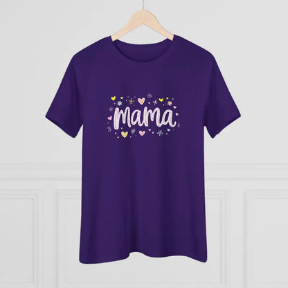Purple Mama Heart Women’s T Shirt featuring stylish mama design for mothers