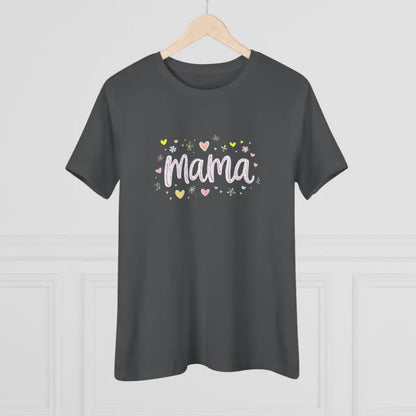 Gray Mama Heart Women’s T Shirt featuring a stylish mama design for mothers