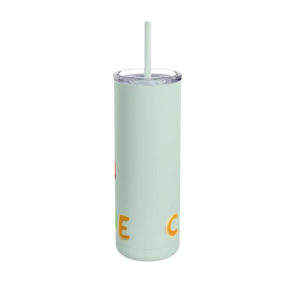 Mint-colored tumbler with straw from Matte 20oz Insulated Cartoon Coffee Tumbler