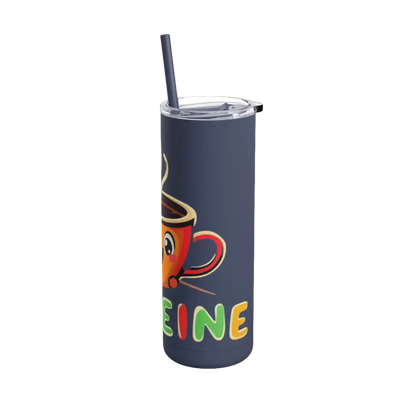 Matte 20oz Insulated Cartoon Coffee Tumbler with straw in a stylish design