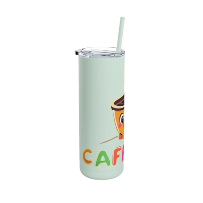Cartoon coffee tumbler with straw from Matte 20oz Insulated Coffee Tumbler collection