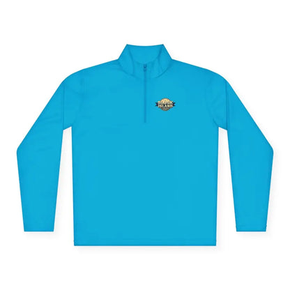 Aqua long-sleeved pullover from Men Simple Block Island Quarter Zip Pullover collection