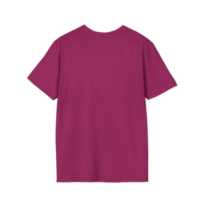 Magenta Mountain Graphic Scenic Route T Shirt displayed on a neutral background