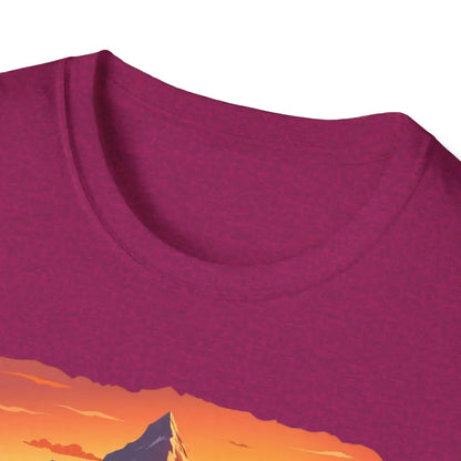 Maroon Mountain Graphic Scenic Route T Shirt for outdoor enthusiasts and adventurers