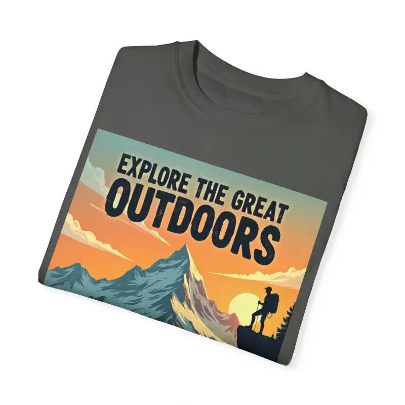 Gray Mountain Graphic T Shirt designed for outdoor enthusiasts and adventure lovers