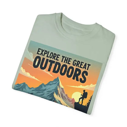 Folded Mountain Graphic T Shirt featuring vibrant outdoor-themed design