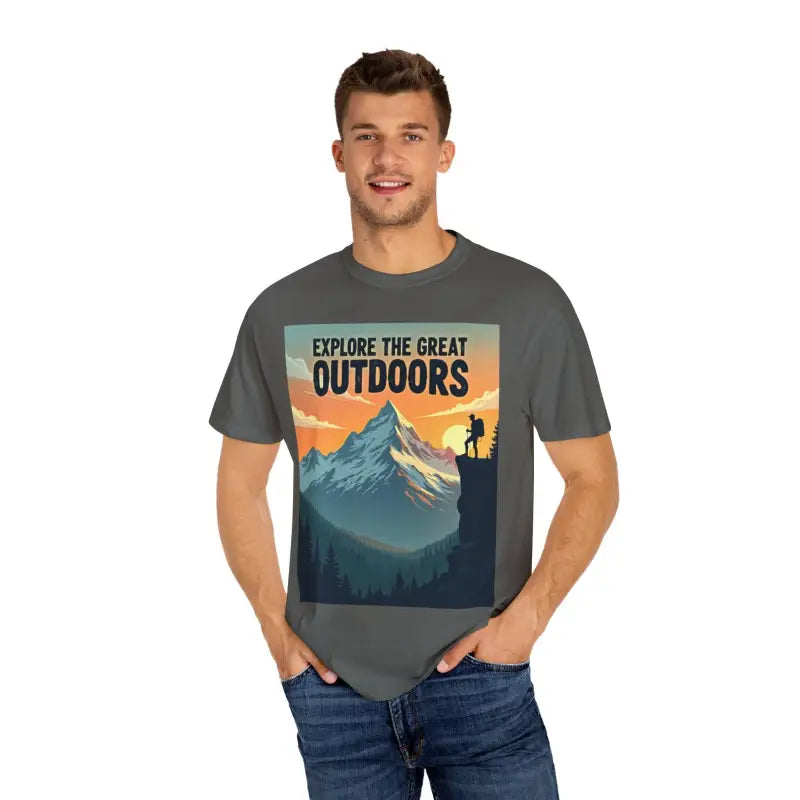Mountain Graphic T Shirt for Outdoor Enthusiasts showcasing vibrant design and comfort