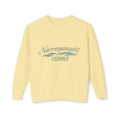 Yellow Narragansett sweatshirt from the 02882 Unisex Lightweight Crewneck collection
