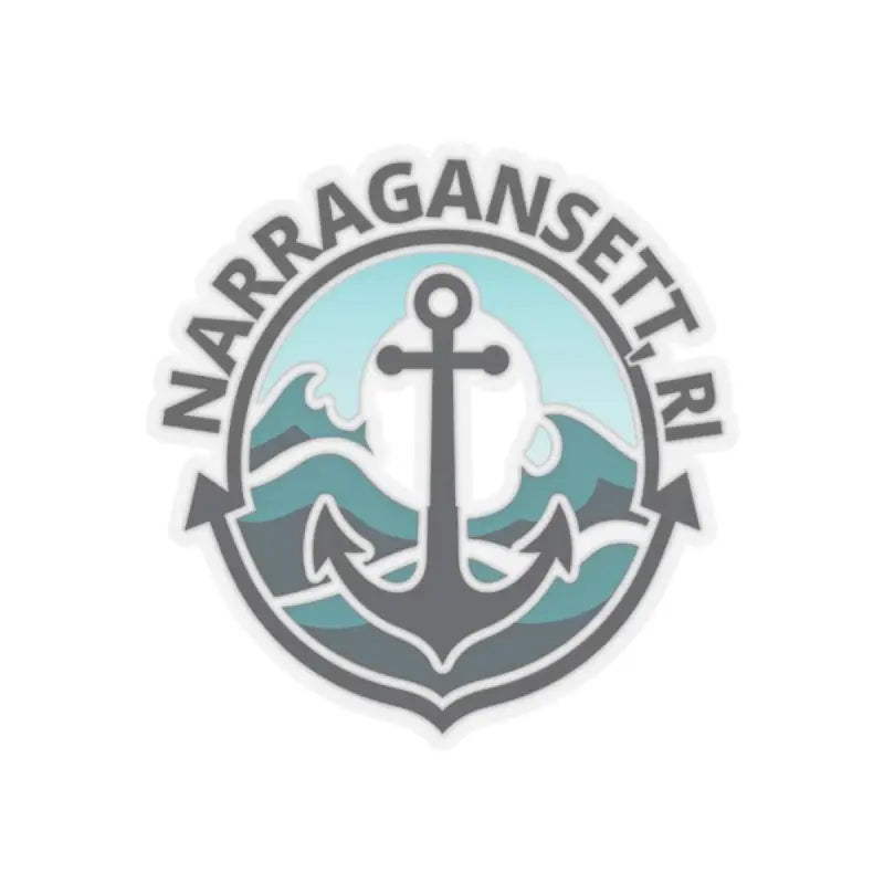 Narragansett RI anchor emblem on a Narragansett Nautical Anchor Sticker product