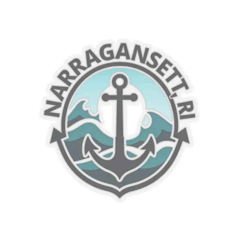 Nautical emblem featuring an anchor in the Narragansett Nautical Anchor Sticker